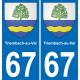 67 Triembach-au-Val sticker plate registration city