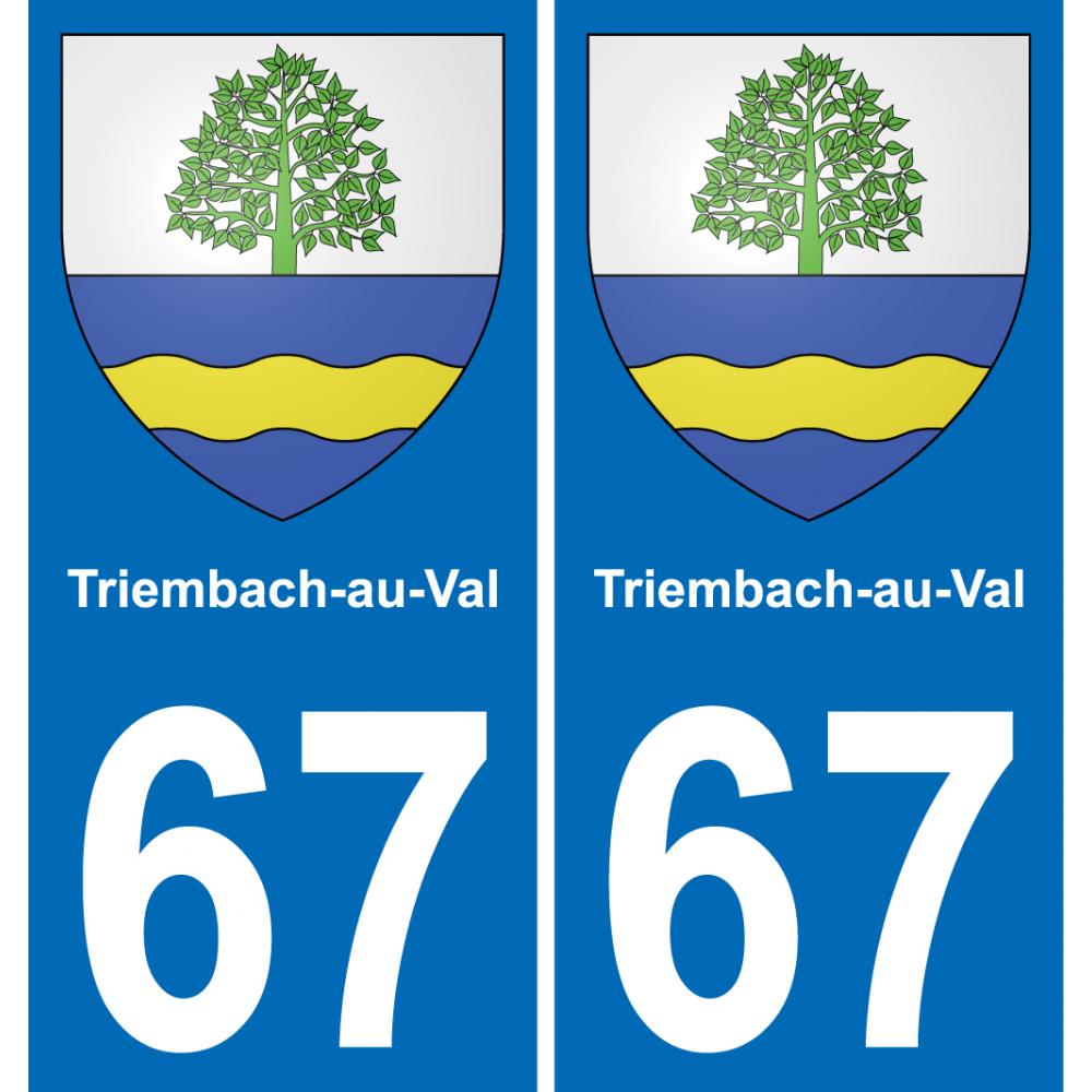 67 Triembach-au-Val-aufkleber plakette ez stadt