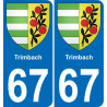67 Trimbach adesivo piastra di registrazione city
