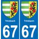 67 Trimbach-aufkleber plakette ez stadt