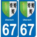 64 Pau autocollant sticker plaque immatriculation auto ville