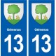 13 Gémenos blason ville autocollant plaque sticker