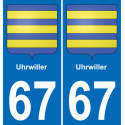 67 Uhrwiller adesivo piastra di registrazione city