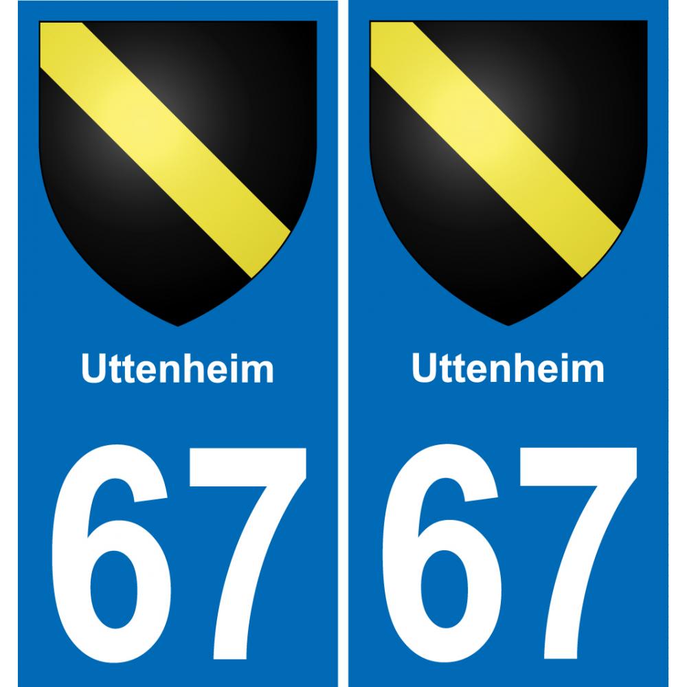 67 Uttenheim-aufkleber plakette ez stadt