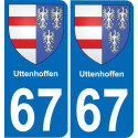 67 Uttenhoffen sticker plate registration city