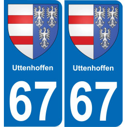 67 Uttenhoffen-aufkleber plakette ez stadt