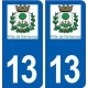 13 Gémenos logo ville autocollant plaque sticker