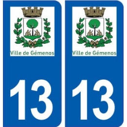 13 Gémenos logo ville autocollant plaque sticker