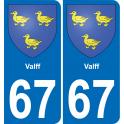 64 Pau autocollant sticker plaque immatriculation auto ville