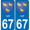 67 Valff adesivo piastra di registrazione city