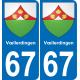 64 Pau autocollant sticker plaque immatriculation auto ville