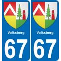 64 Pau autocollant sticker plaque immatriculation auto ville