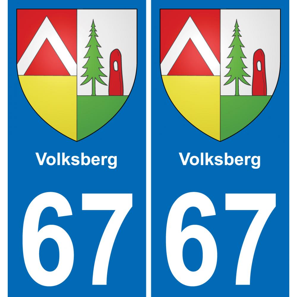 67 Volksberg-aufkleber plakette ez stadt