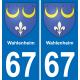 67 Wahlenheim-aufkleber plakette ez stadt