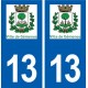 13 Gémenos logo ville autocollant plaque sticker