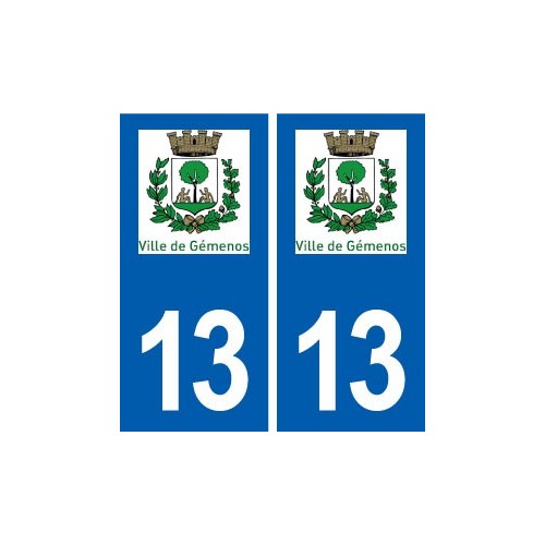 13 Gémenos logo ville autocollant plaque sticker