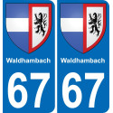 67 Waldhambach adesivo piastra di registrazione city