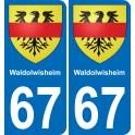 67 Waldolwisheim-aufkleber plakette ez stadt