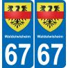 67 Waldolwisheim adesivo piastra di registrazione city