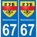 67 Waldolwisheim-aufkleber plakette ez stadt