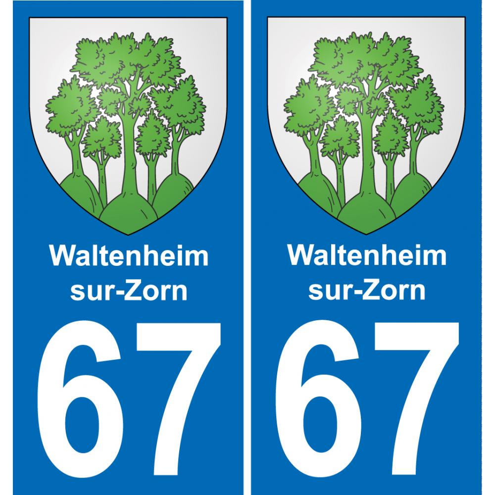 67 Waltenheim-sur-Zorn-aufkleber plakette ez stadt