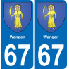 67 Wangen adesivo piastra di registrazione city