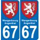 67 Wangenbourg-Engenthal adesivo piastra di registrazione city