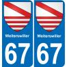 67 Weiterswiller adesivo piastra di registrazione city