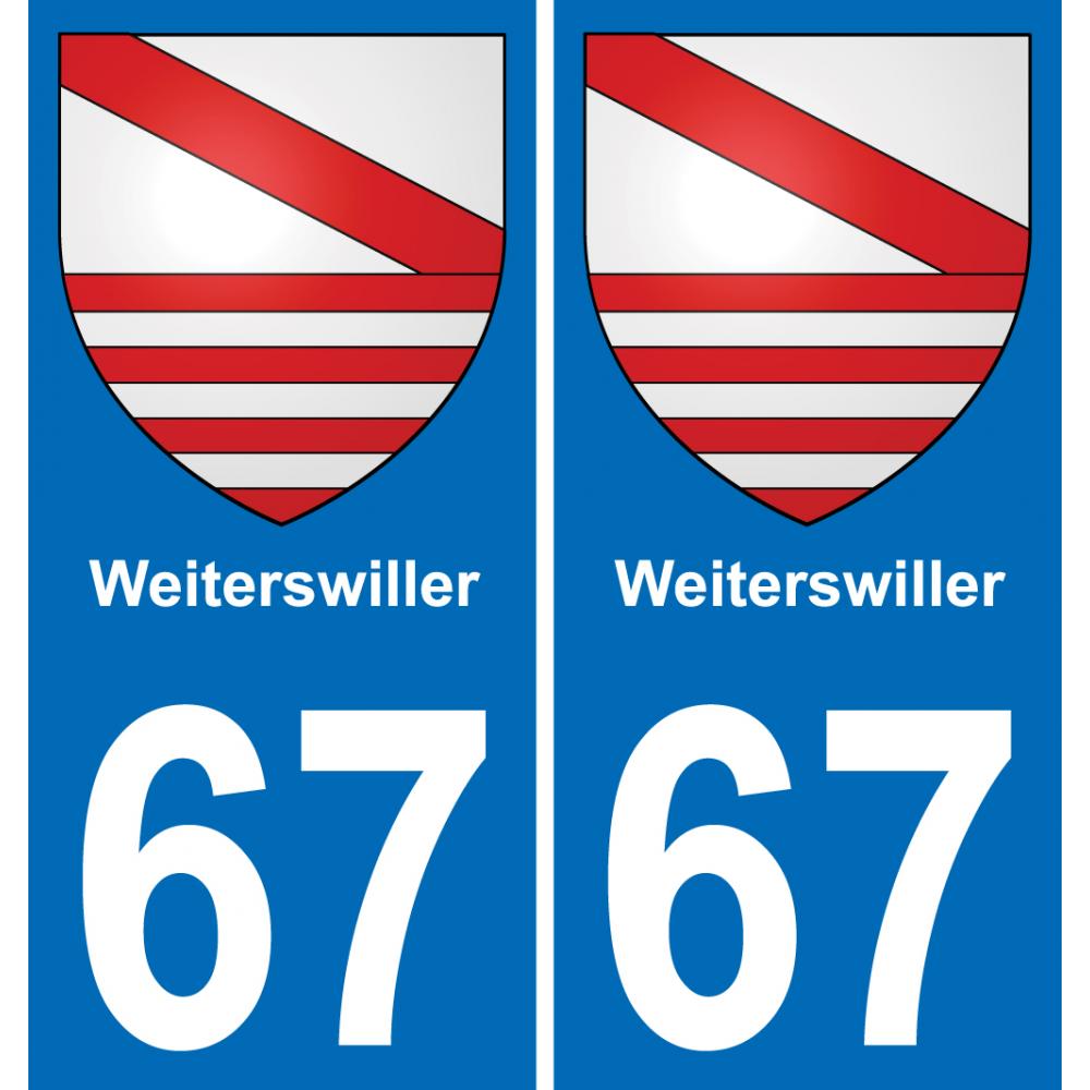 67 Weiterswiller adesivo piastra di registrazione city