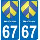 64 Pau autocollant sticker plaque immatriculation auto ville