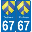 67 Westhouse-aufkleber plakette ez stadt
