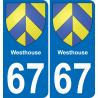 67 Westhouse sticker plate registration city