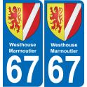 67 Westhouse-Marmoutier-aufkleber plakette ez stadt