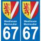 67 Westhouse-Marmoutier adesivo piastra di registrazione city