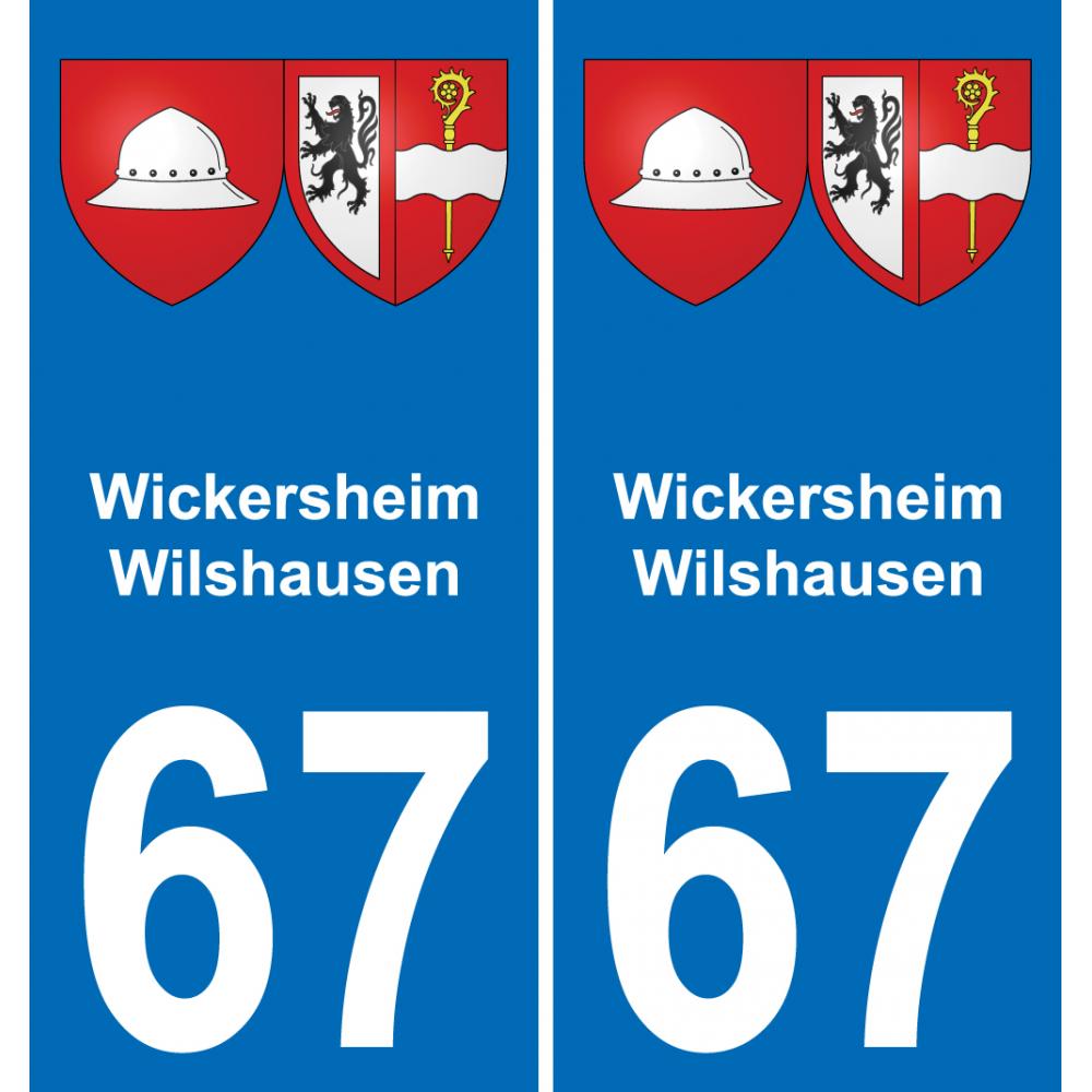 67 Wickersheim-Wilshausen adesivo piastra di registrazione city