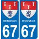 64 Pau autocollant sticker plaque immatriculation auto ville
