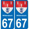67 Wildersbach sticker plate registration city