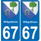 67 Willgottheim adesivo piastra di registrazione city