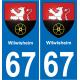 67 Wilwisheim-aufkleber plakette ez stadt