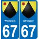 67 Windstein sticker plate registration city