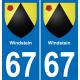 67 Windstein sticker plate registration city