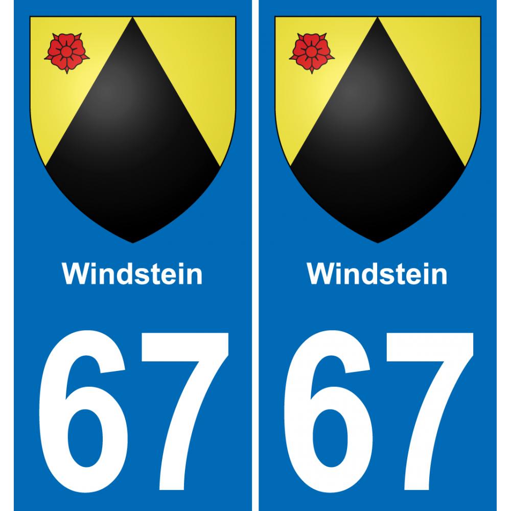 67 Windstein-aufkleber plakette ez stadt