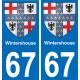 67 Wintershouse-aufkleber plakette ez stadt