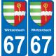 67 Wintzenbach-aufkleber plakette ez stadt