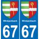 67 Wintzenbach-aufkleber plakette ez stadt