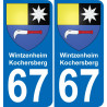 67 Wintzenheim-Kochersberg sticker plate registration city
