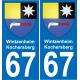 67 Wintzenheim-Kochersberg-aufkleber plakette ez stadt