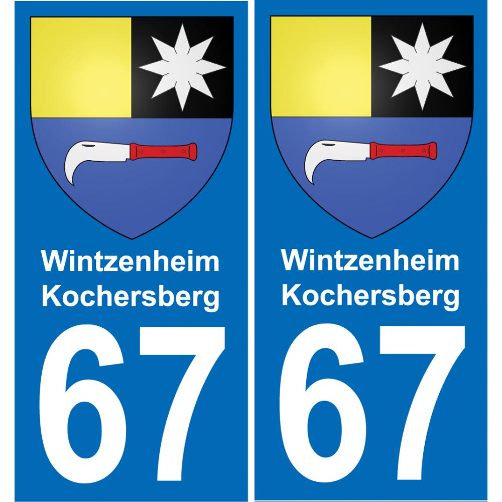 67 Wintzenheim-Kochersberg adesivo piastra di registrazione city