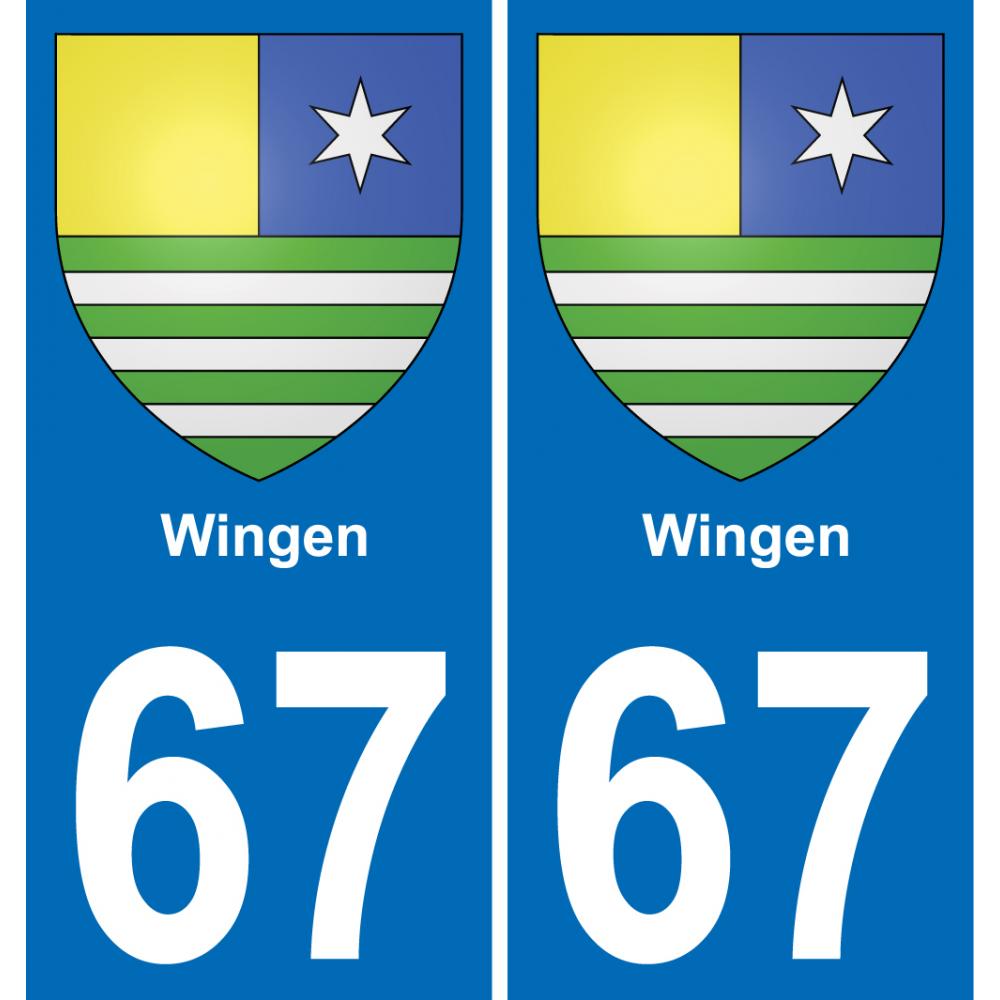 67 Wingen-aufkleber plakette ez stadt