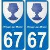 67 Wingen-sur-Moder-aufkleber plakette ez stadt